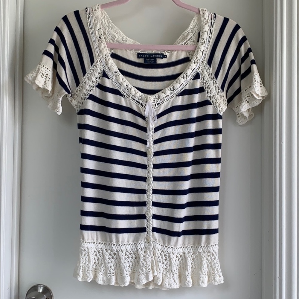 RALPH LAUREN Cardigan With Cotton & Silk